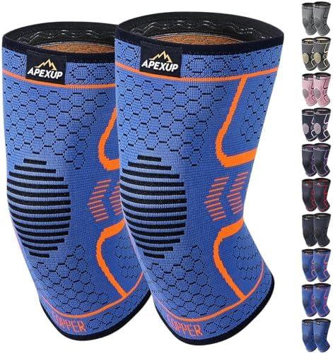 APEXUP Compression Knee Brace for Women, Copper Compression Sleeve for Knee Support, Arthritis Pain Relief, Meniscus Tear, ACL, Running