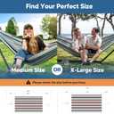 SUNCREAT Hammocks Outdoor Camping Double Hammock, 2 Person Patio Hammock, Green & Red