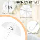 Mr and Mrs Wedding Umbrells, 2 Pack Clear Umbrella for Rain, Large Bubble Umbrella for Weddings