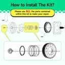 W10734521 Washer Clutch Kit Compatible with Whirlpool Maytag Kenmore Crosley, Slider Kit Replacement Part W10006484 W10006494 W10275082 W10447975 W10905025