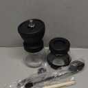 Manual Coffee Grinder with Ceramic Burrs and Lengthen Stainless Steel Handle, Hand Coffee Mill with 2 Glass Jars(11oz each), Brush and Tablespoon Scoop, Coffee Bean Grinder for Home, Camping, Black