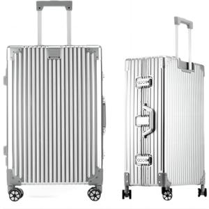 HotWay 28 Inch All Aluminum Checked In Luggage, Hard Shell Suitcase with Spinner Wheels and TSA Lock, Large Suitcase for Business Travel