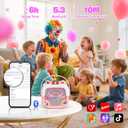 Mini Karaoke Machine for Kids Girls: Unicorn Portable Bluetooth Speakers With 2 Wireless Mic Christmas Birthday Gifts for 5 6 7 8 9 10 11 Years Teen Toys for Girls age 4-6 7 8 9 Stocking Stuffers Pink