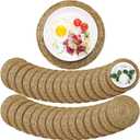 Colingmill 60 Sets 13 Inch Round Woven Placemats Bulk Farmhouse Boho