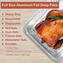 20-Pack Heavy Duty Full Size Aluminum Foil Deep Pan, 21x13 Disposable Roasting Pan for Cooking, Baking & Grilling, Large Chafing Pan for Catering, Steam Table, Buffets of Hotel & Restaurant