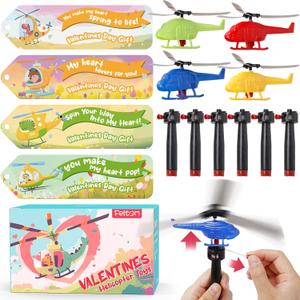 Feltom 28 PCS Valentines Day Cards for Kids School with Flying Airplanes Set, Party Favors for Kids, Valentine`s Day Gifts for Classroom Party, Valentines Day Gifts for Boys & Girls
