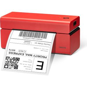 ORGSTA USB Shipping Label Printer - T001 4x6 Thermal Label Printer for Small Business, High Speed Label Printers for Shipping Package, Used for Ebay, Amazon, Shopify, Etsy, USPS, FedEx(USB Only) (Red)