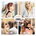 Hair Ties 100 Pack No Damage, Seamless Hair Bands Elastics Hair Accessories for Curly and Thick Heavy Women Girls (Blonde)