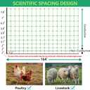 Poultry Netting Electric Fence, 41.5" H x 164' L, Portable Livestock Nets Mesh for Chickens, Ducks, Geese, Turkey, Electric Fencing for Backyards, Homesteaders, Farms, Ranches, Gardens