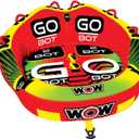 WOW Sports - Go Bot Towable - Inflatable Tube for Boating - Front & Back Tow Points - 1-2 riders - 340 lb Capacity
