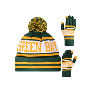 Vintage Classic Skull Cap Beanie Hat Cuffed Winter Hat Knit Comes with Warm Gloves Gifts for Men Women Fans
