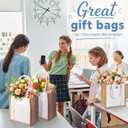 Back to School Burlap Tote Bags with Handle Button, 7.9 x 7.9 x 4.3 inches