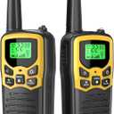 Walkie Talkies,MOICO Long Range Walkie Talkies for Adults Two-Way Radios with 22 Channels FRS VOX Scan LCD Display with LED Flashlight for Field, Survival Biking Hiking Camping 2 Pack (Yellow2)