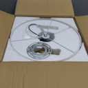 Febeleven 3-Light Semi Flush Mount Ceiling Light Modern Gold Drum Light Fixtures with White Fabric Cover Shade Round Chandelier for Bedroom Living Room Kitchen and Hallway