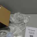 LEDIARY Caged Ceiling Fans with Lights, White Flush Mount Ceiling Fan with Remote&App, Small Low Profile Bladeless Ceiling Fan Light Fixture for Bedroom, Kitchen, Dining Room-White Gold Color (Medium)