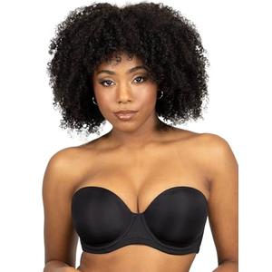 Smart & Sexy Womens Full Support Light Lined Strapless Bra Black Hue Size 32 B