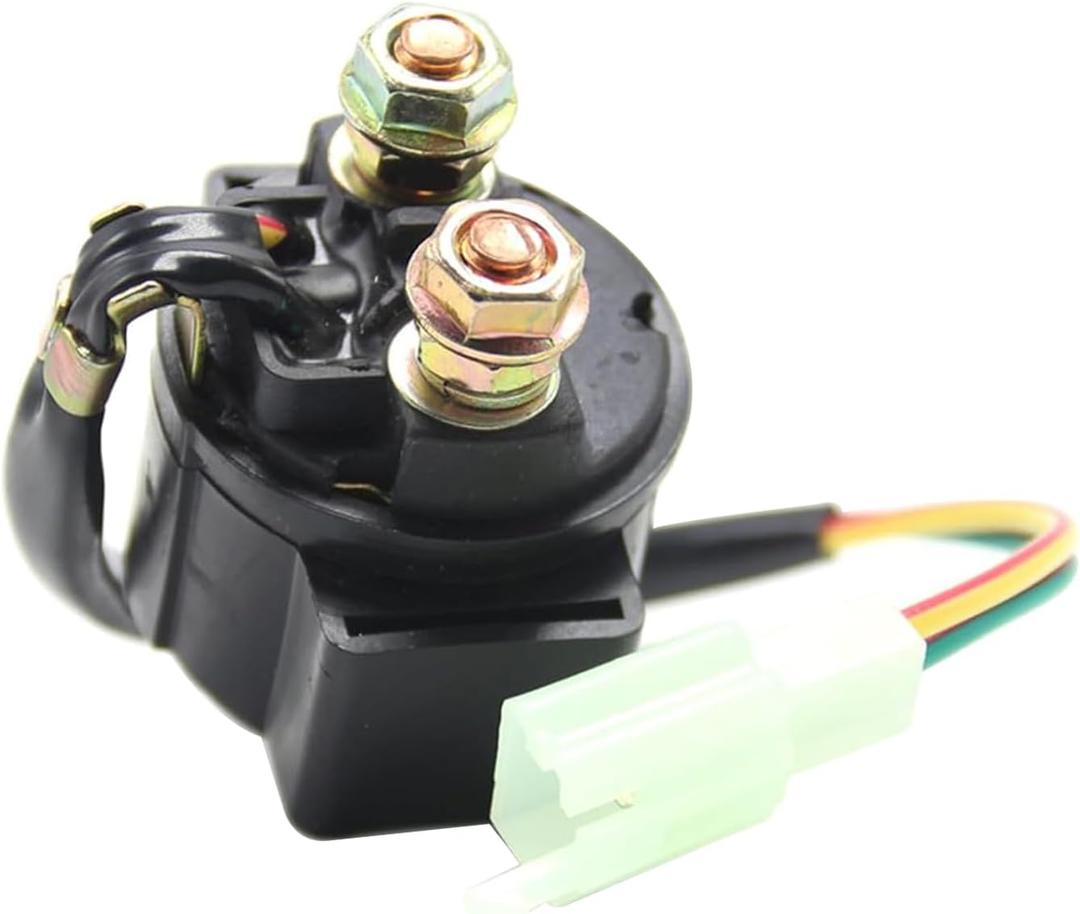 Starter Solenoid Relay, 12 V High Power for GY6 Engines, Heat-Resistant with Alloy Housing & Waterproof Sealed Design, Universal for ATVs Motorcycles Scooters (Black)
