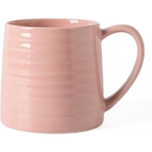 21 oz Heavyweight Ceramic Coffee Mug with Wide Base, Blush Pink Reactive Glaze Stoneware Mug, Prop 65 Compliant for Coffee, Tea, Latte, Self-Care & Home, Microwave & Dishwasher Safe