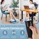 Under Desk Elliptical Exercise Machine, Electric Leg Exerciser with 12 Speeds, Forward & Reverse Modes,Quiet Compact Seated Pedal Stepper Machine with Remote Control for Seniors & Adults