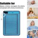 TNEQIU Bedwetting Alarm Pad for Boys and Girls, USB Rechargeable, Pee Alarm with Music Optional and Volume Control, Potty Training Urinary Mat for Children, Blue
