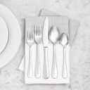 Amazon Basics Stainless Steel Dishwasher Safe Dinner Spoons with Round Edge, Large Tablespoons, Substantial Weight, 7.9 inches, Silver, Pack of 12