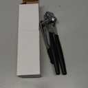 Commercial Can Opener with Magnet, Manual Heavy Duty Folding Hand Crank Can Opener Smooth Edge with Comfortable Long Handles, Fit All Size Cans, Large Cans (Black)