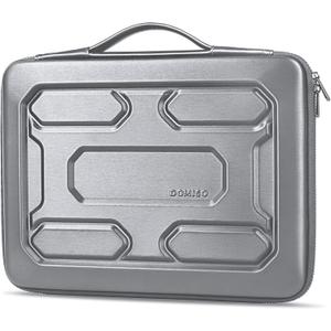 DOMISO 13.3 inch Laptop Sleeve with Handle Shockproof Computer Bag Waterproof EVA Protective Carrying Case for 13-13.3 inch Notebooks/ 13 MacBook Air/ MacBook Pro Retina/ Dell XPS 13/ HP, Silver