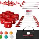 BucketGolf 9 Hole Bundle with Clubs, Outdoor Golf Game for All Ages | Play Anywhere: Yards, Beach, Park & Backyard, Fun for Adults, Kids & Family,4 Clubs (3 RH + 1 LH) 