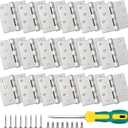 18 Pack 4" x 4" Heavy Duty Stainless Steel Door Hinges, Ball Bearing Door Hinges with Square Corners for Interior and Exterior Doors, Includes Screwdriver and Screws