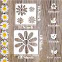 Large Flower Stencils for Painting on Wood, 13.8 Inch Spring Daisy Floral Stencil Reusable Large Flower Paint Templates for Walls DIY Crafts Fence Canvas Cake Fabric (Flower4)