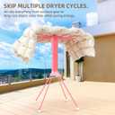 Fendia Clothes Drying Rack Foldable & Collapsible Drying Racks with 4-Leg Octopus Design, Large Capacity Space Saving Indoor Drying Rack for Bedroom, Balcony, Laundry for Indoor/Outdoor Use Pink