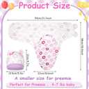 Ramede 6 Pack Preemie Swaddle Blanket with Hats Sleep Swaddle for Baby Boy Girl Preemie Newborn Sacks Soft Cotton Wearable(Flower,Pink and Green)