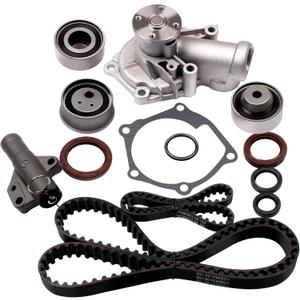 ECCPP TCKWP332 TB332-168K1 CPW6622 Timing Belt Water Pump Kit 2006-2009 for Mitsubishi Eclipse 2004-2006 for Mitsubishi Galant 2004-2006 for Mitsubishi Lancer 2004-2006 for Mitsubishi Outlander (Timing Belt(123 teeth) + 13 PCS)