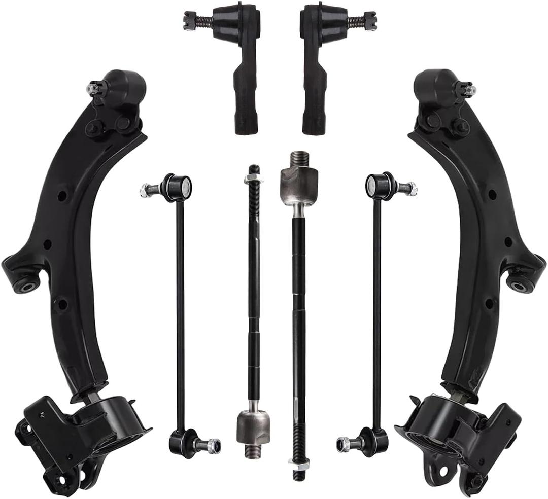 ALADICHE 8Pcs Control Arm W/Ball Joint Tie Rod End Sway Bar Suspension Kit for 2007-2011 Honda CRV