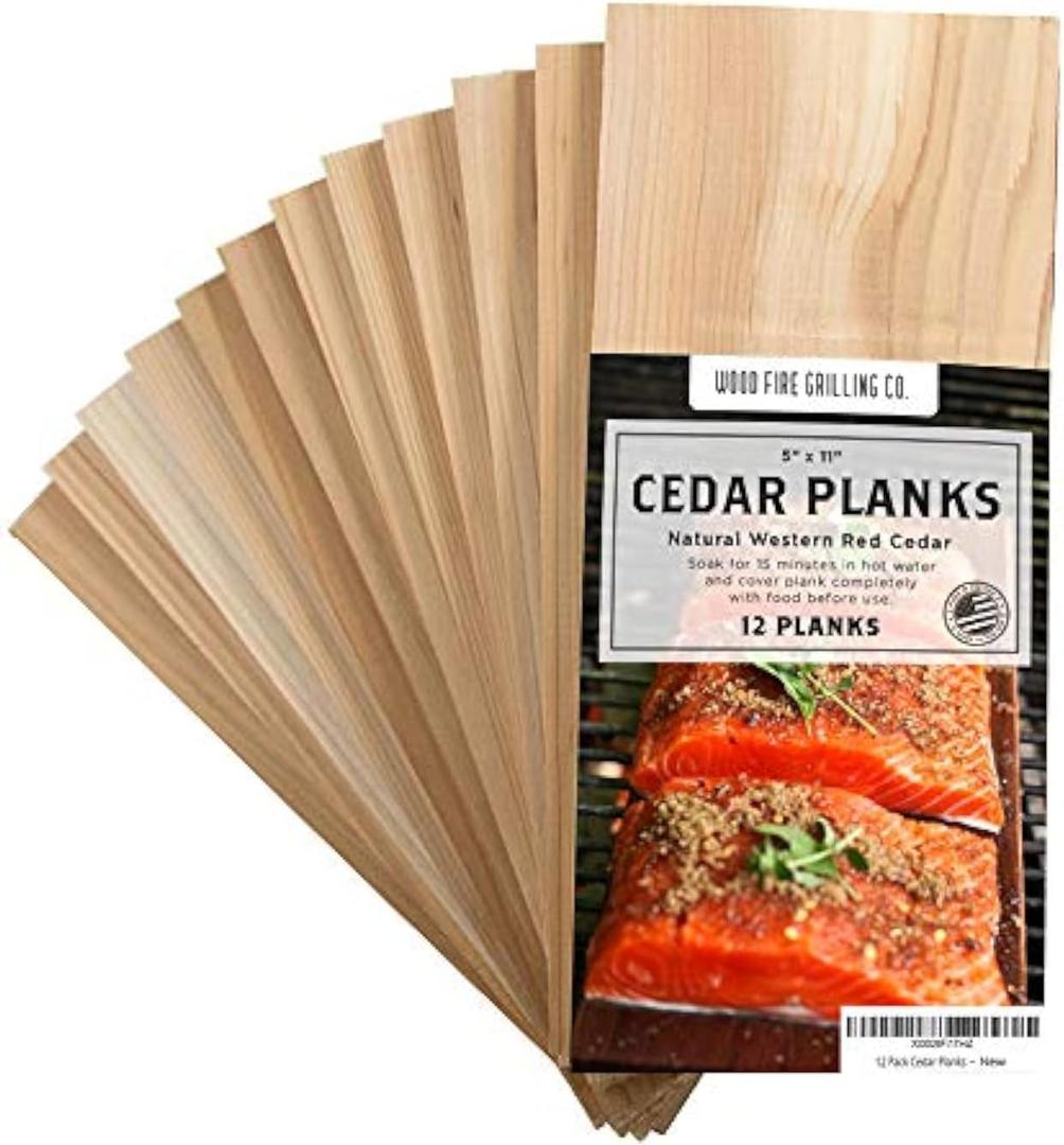 12 Pack Cedar Planks for Grilling Salmon and More - Sourced and Made in the USA 12 Pack Cedar Planks for Grilling Salmon and More - Sourced and Made in the USA