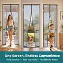 Magnetic Mesh Screen Door Curtain for Summer,38" W x 79" H, Breathable Net Cover with Self-Sealing Magnets, Gray (Summer Gray, Fit Door 36"x78")