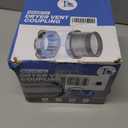 Magnetic Dryer Vent Coupling DV180 - Airtight Seal, Quick-Connect & Easy Clean, Strong Magnet Self-Alignment, Includes 4" Duct and two Clamps (stainless steel color)