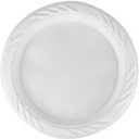 Plastic Plates, White, 9-Inch, Case of 400 (4 packs x 100)