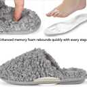 RockDove Women's Twirl Fleece Cozy Scuff Slippers with Memory Foam, Indoor Non-Slip Rubber Sole, Gift-Ready House Shoes (9-10)