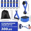 Kifmurase Heavy Resistance Bands for Working Out, 300lbs Exercise Bands with Handles, Workout Bands with Handles, Fitness Weight Bands for Men Muscle Strength Training Stretching Yoga