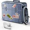 KOREDA Compatible with AirPods Pro 2nd/1st Generation Case, Cute Funny Suitcase Design Case for Airpods Pro 2nd/1st Gen, Fashion Protective Hard Case for Women Men (Blue)