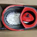 O-Cedar EasyWring Microfiber Spin Mop, Bucket Floor Cleaning System, Red, Gray, Standard