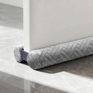 Premium Velvet Under Door Draft Stopper with Hook and Loop, Adjustable Door Sweep for 32-36" Interior Doors Blocks Noise, Draft, Dust, Light, for Home Office Bedroom Easy Install