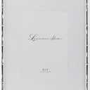 Lawrence Frames Bamboo Design Metal Frame, 8x10, Matted 5x7, Silver