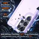Hualele for Samsung Galaxy S23 Ultra Case,[Military Grade Protection] [Dropproof Shcokproof] Anti-Slip Grip Dual Layer Rugged Heavy Duty Galaxy S23 Ultra Phone Case,Light Purple