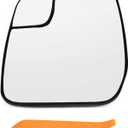 Driver Side Mirror with Plastic Backing Plate Fit for Ford E-150 E-250 E-350 Super Duty 2010-2014, Replace AC2Z17K707B, Blind Spot Lens