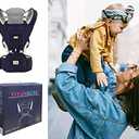 Baby Carrier Newborn to Toddler Baby Carriers with Seat Infant Baby Holder Backpack Baby Carriers Front and Back for Carrying and Hiking (Dark Blue)