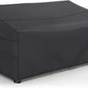 Gasadar Waterproof Outdoor Sofa Cover, 3-Seater Outdoor Loveseat Cover, 79" L37" D35" H, Black
