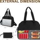 Lunch Tote Bag for Women, Quilted Puffer Work Purse with 15.3 Inch Laptop Compartment, for Office, Teacher, Nurse