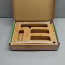 6 IN 1 Bamboo Baggie Organizer for Drawer with Labels, Expandable Storage Bag Organizer with Aluminum Foil and Saran Wrap Cutter Compatible with Quart, Gallon, Sandwich and Snack Size Bags